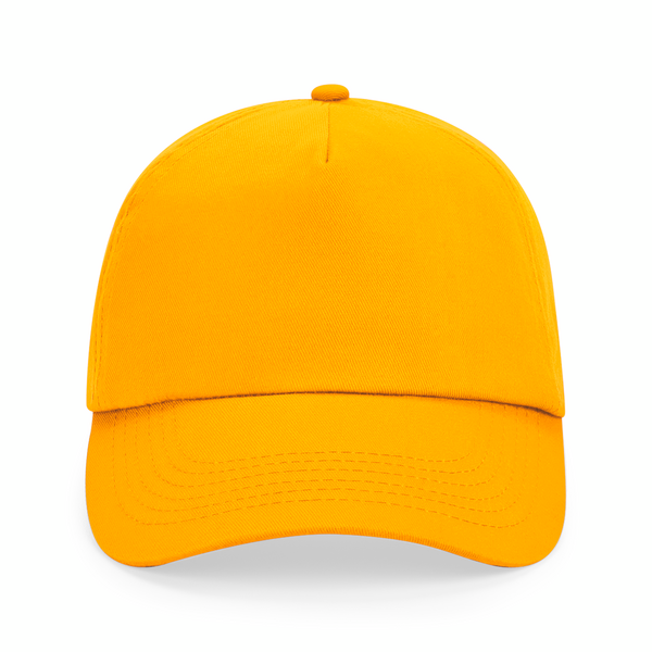 Czapka 5‑panelowa bawełniana z regulacją - Gold