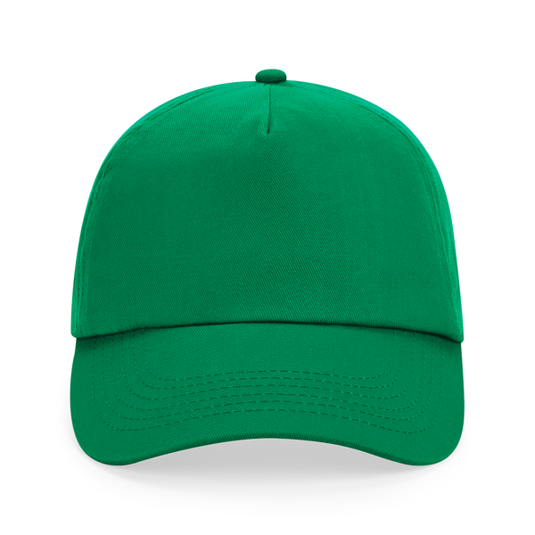 Czapka 5‑panelowa bawełniana z regulacją - Kelly Green