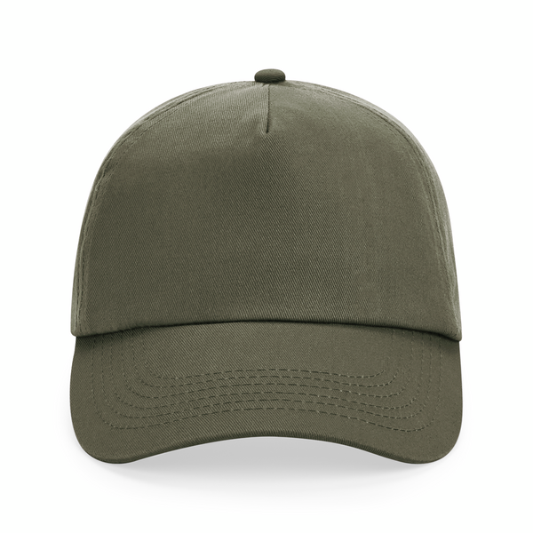 Czapka 5‑panelowa bawełniana z regulacją - Olive Green