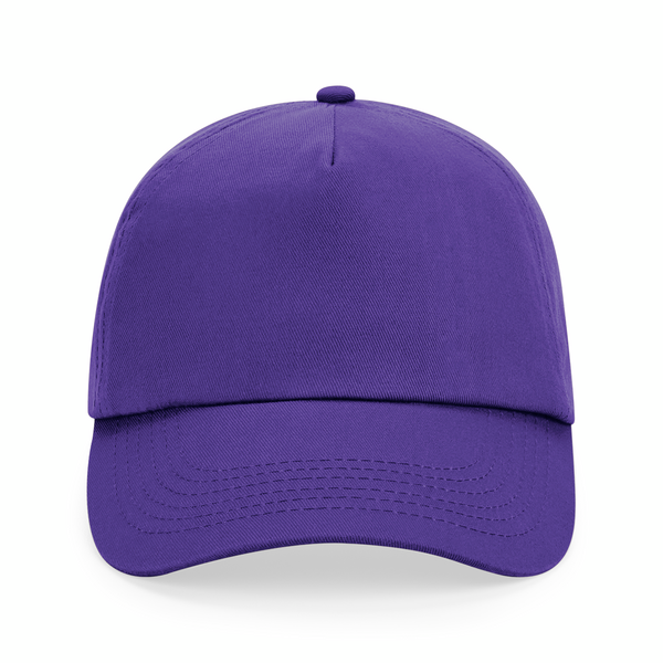 Czapka 5‑panelowa bawełniana z regulacją - Purple