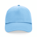 Czapka 5‑panelowa bawełniana z regulacją - Sky Blue