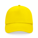 Czapka 5‑panelowa bawełniana z regulacją - Yellow