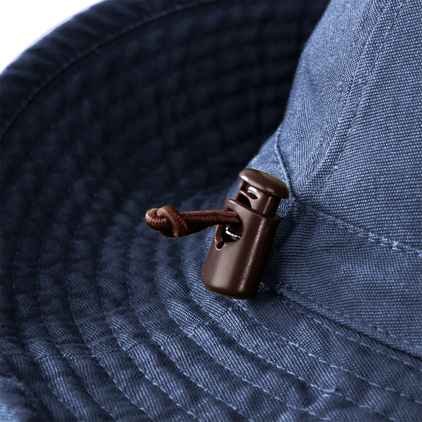 Kapelusz Outback Bawełniany z Troczkiem UV50+ - Navy