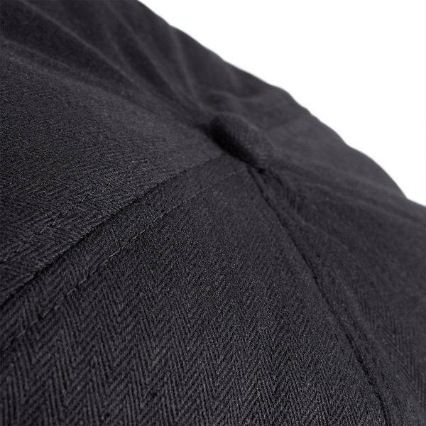 Kaszkiet bawełniany w jodełkę - Black