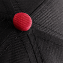 Czapka 5-panelowa z kontrastowymi detalami - Black & Classic Red