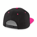 Czapka 5-panelowa z kontrastowymi detalami - Black & Fuchsia