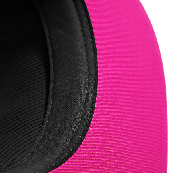 Czapka 5-panelowa z kontrastowymi detalami - Black & Fuchsia