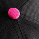 Czapka 5-panelowa z kontrastowymi detalami - Black & Fuchsia