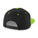 Czapka 5-panelowa z kontrastowymi detalami - Black & Lime Green