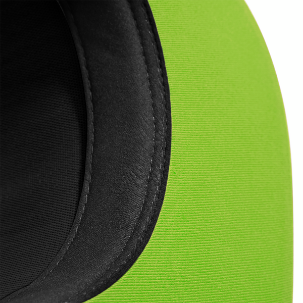 Czapka 5-panelowa z kontrastowymi detalami - Black & Lime Green