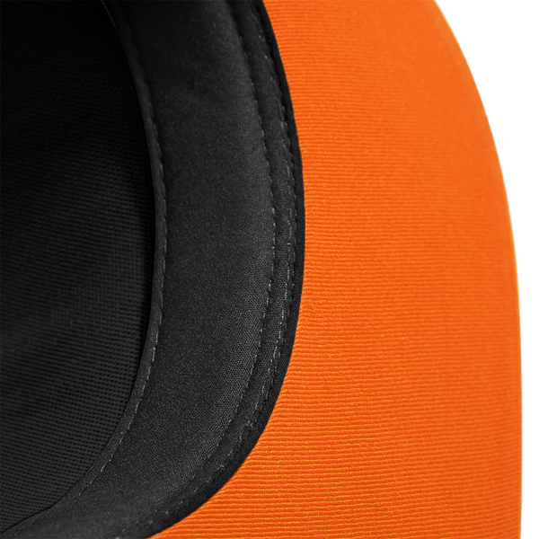 Czapka 5-panelowa z kontrastowymi detalami - Black & Orange