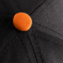 Czapka 5-panelowa z kontrastowymi detalami - Black & Orange