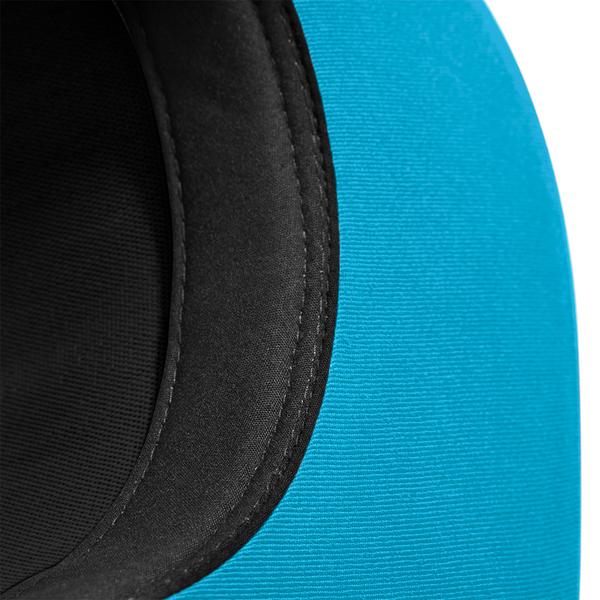 Czapka 5-panelowa z kontrastowymi detalami - Black & Surf Blue