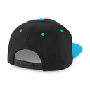 Czapka 5-panelowa z kontrastowymi detalami - Black & Surf Blue