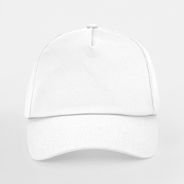 Czapka 5-panelowa bawełniana - White