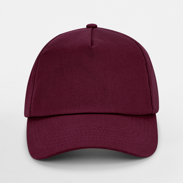 Czapka 5-panelowa bawełniana - Burgundy