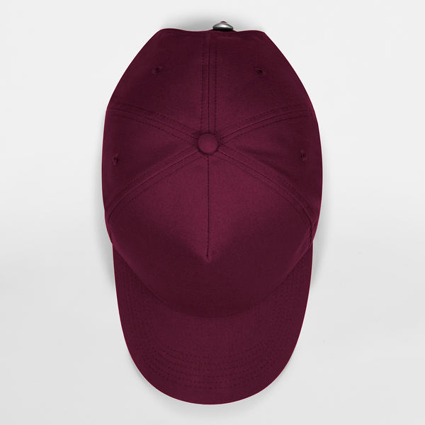 Czapka 5-panelowa bawełniana - Burgundy