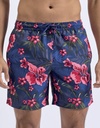 Spodnie kapielowe krotkie poliester wzorzyste WB900 - Navy-Pink