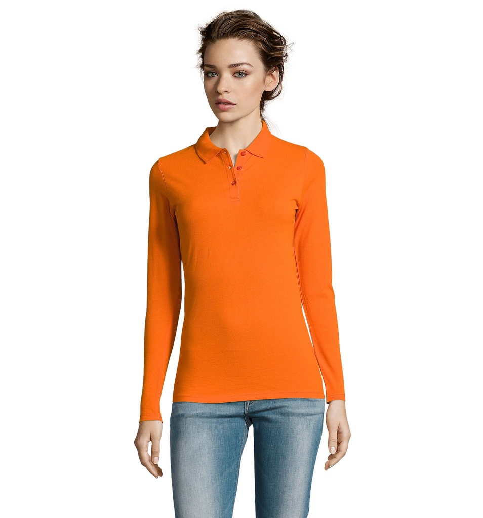 PERFECT LSL DAMSKA POLO 180 S02083-OR - Pomaranczowy