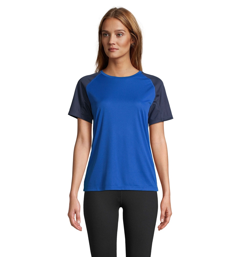 VORTEX WOMEN RAGLAN T-SHIRT S04788-ET - French Navy/Royal Blue