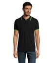 PASADENA MESKA POLO S00577-BN - Czarny/Limonka