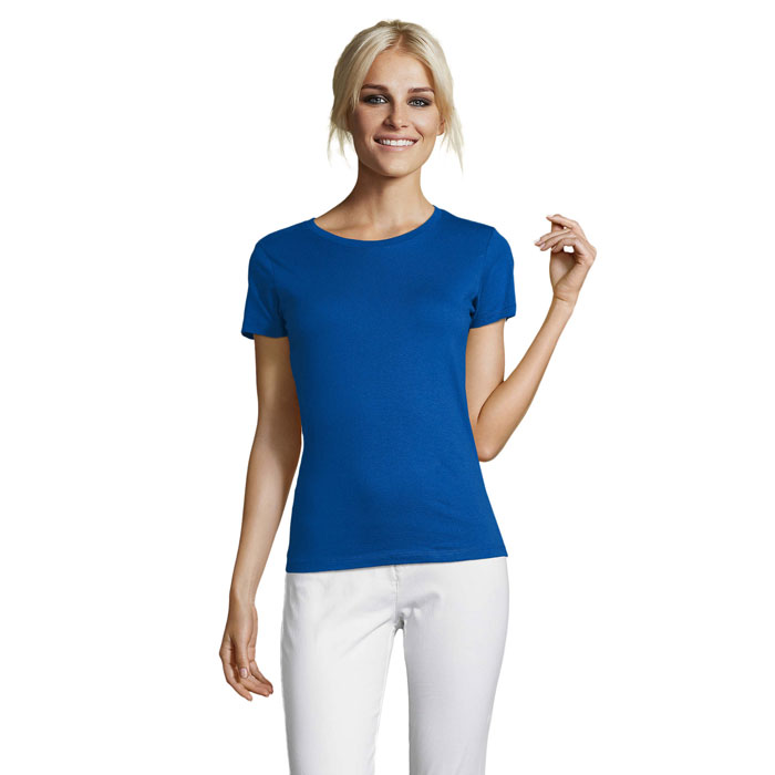 REGENT Damski T-Shirt 150g S01825-RB - Niebieski