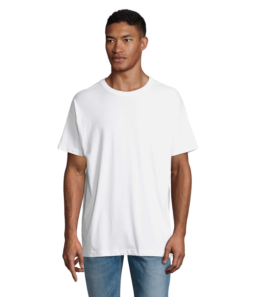 BOXY MEN T-SHIRT OVERSIZE S03806-WH - Bialy