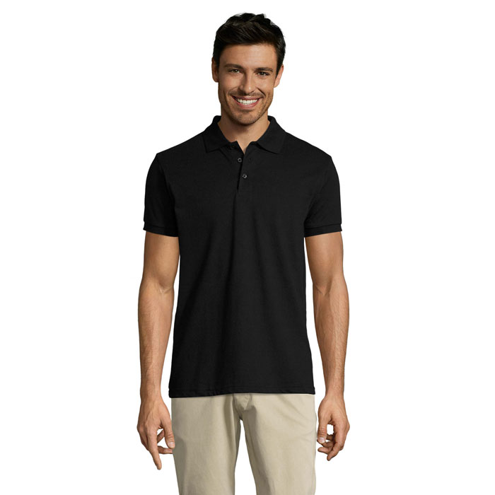 PRIME Meskie polo 200g S00571-BK - Czarny