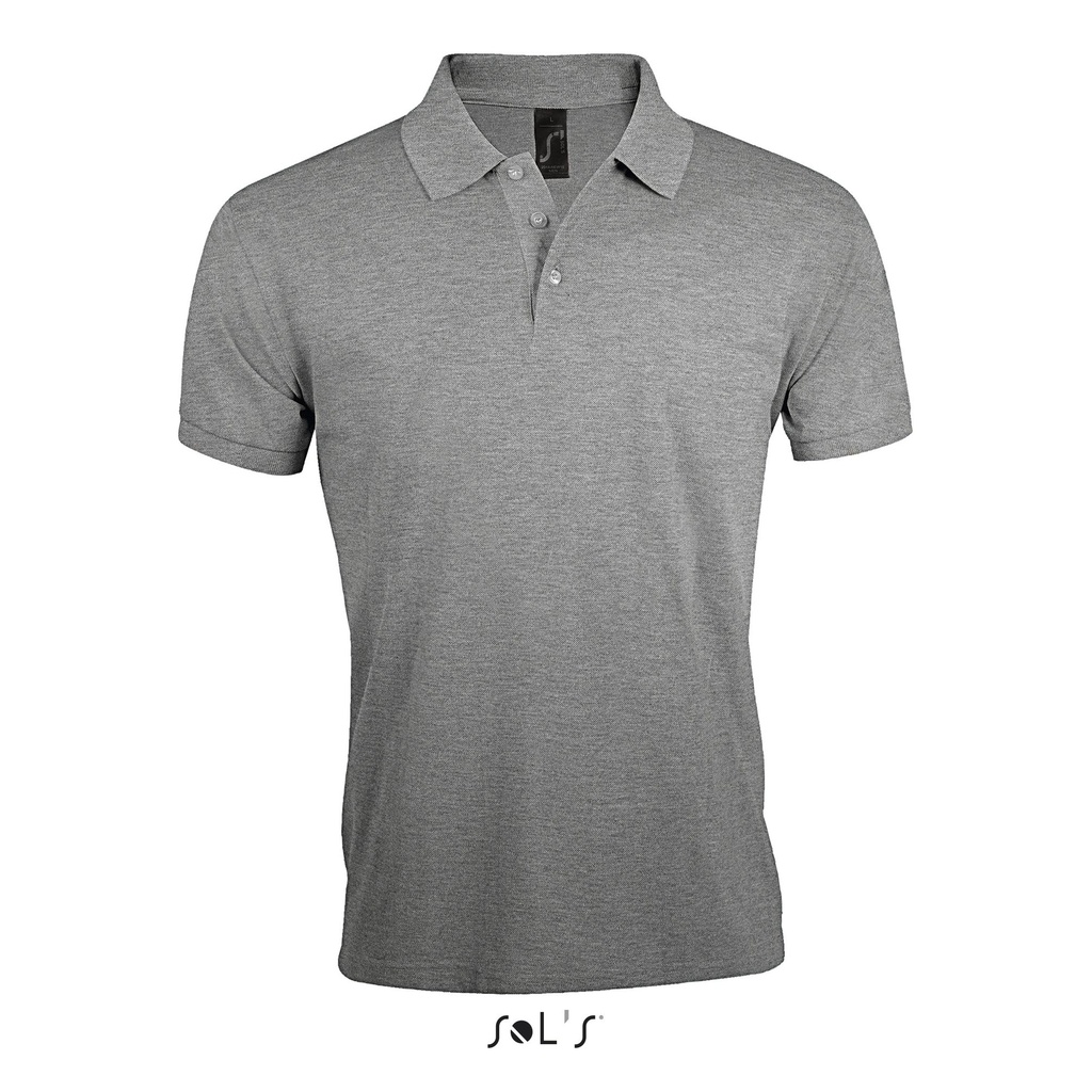 PRIME Meskie polo 200g S00571-GY - Szary Melanz 2