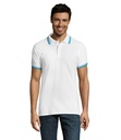 PASADENA MĘSKA POLO - White/Aqua