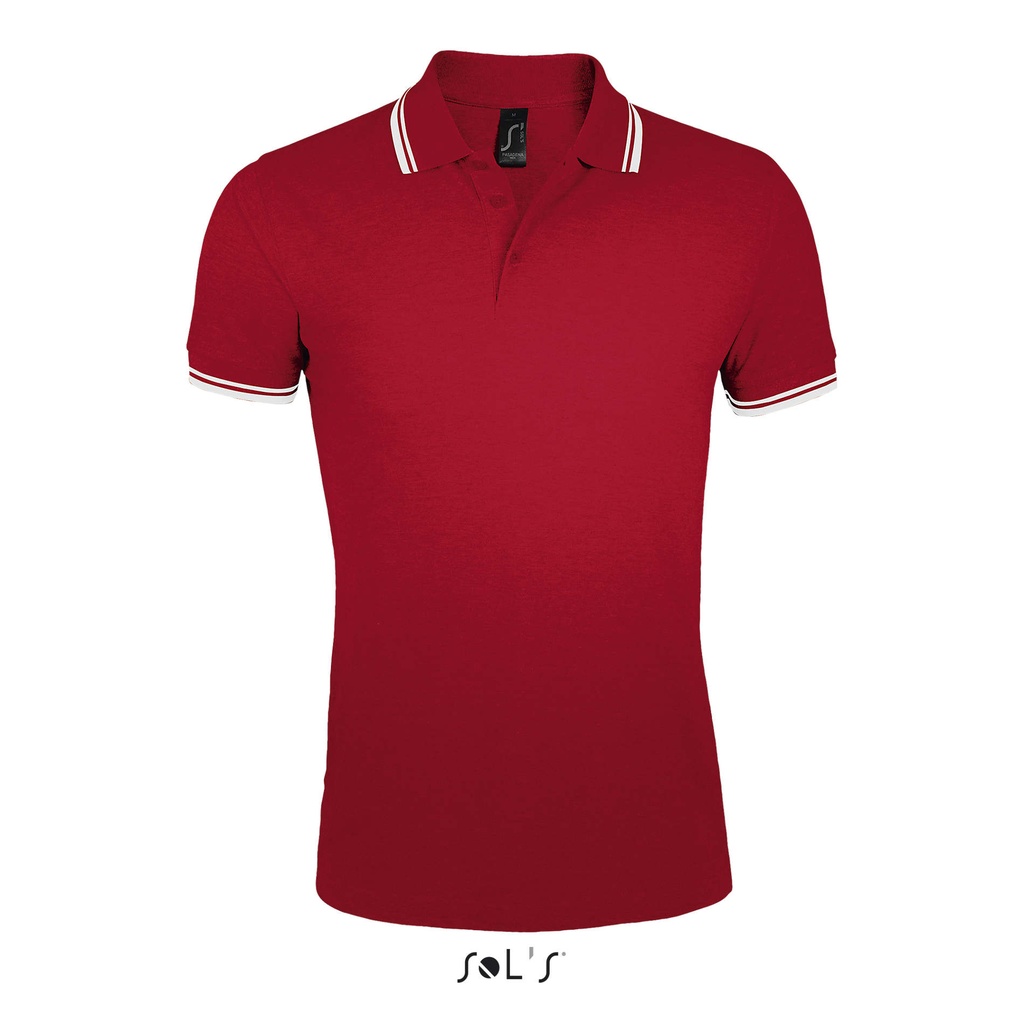 PASADENA MĘSKA POLO S00577-RE - Rojo/Blanco
