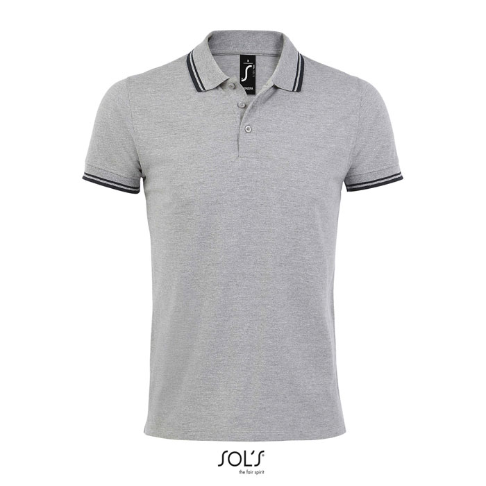 PASADENA MESKA POLO S00577-GF - Grey Melange/ French Navy