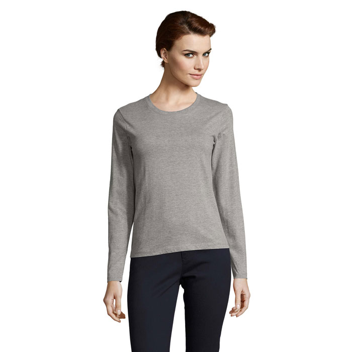 IMPERIAL LSL DAMSKA T-SHIRT S02075-GM - Szary Melanz