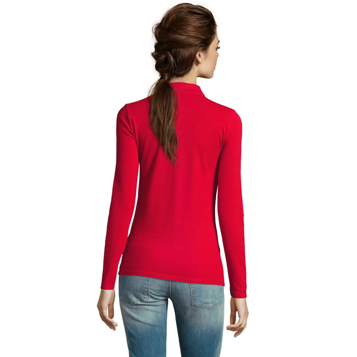 PERFECT LSL DAMSKA POLO 180 S02083-RD - Czerwony