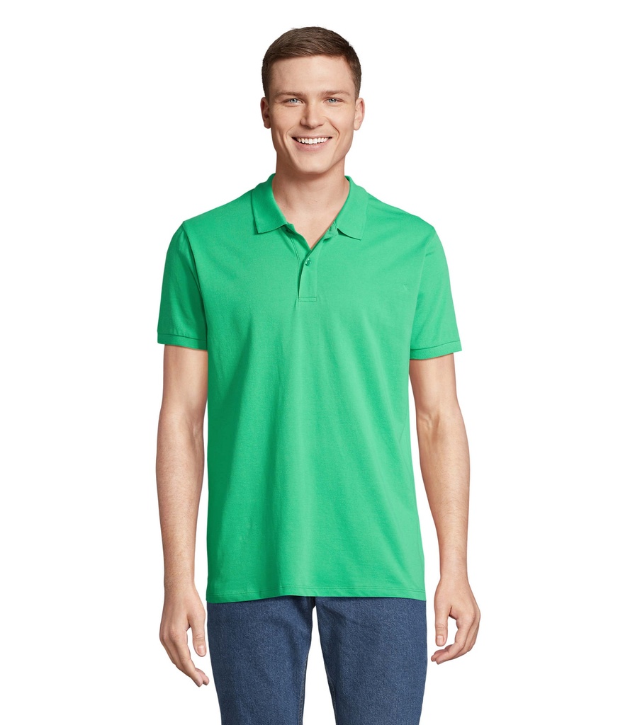 PLANET MEN polo 170g S03566-EO - Wiosenna Zielen