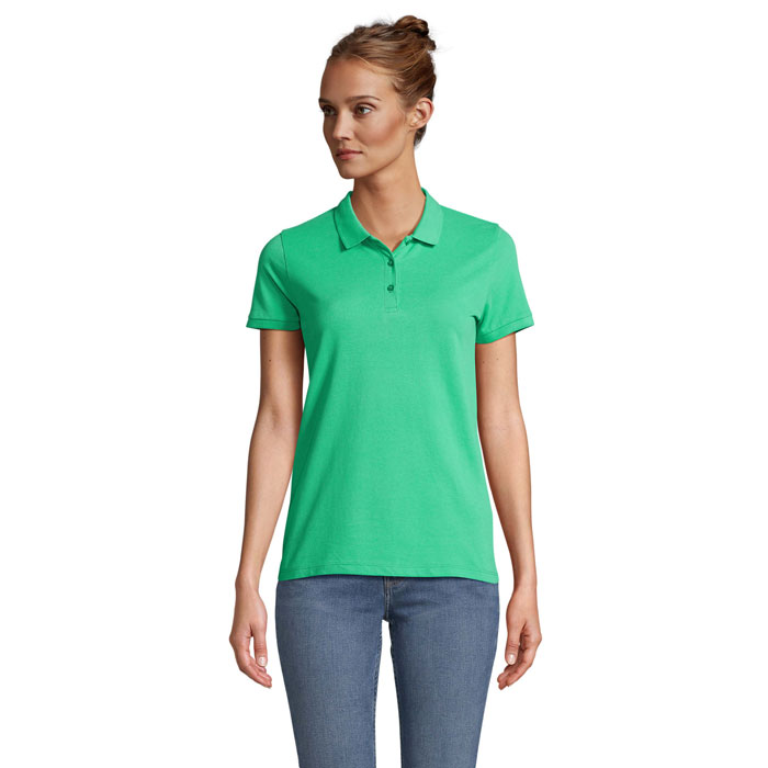 PLANET WOMEN polo 170g S03575-EO - Wiosenna Zielen