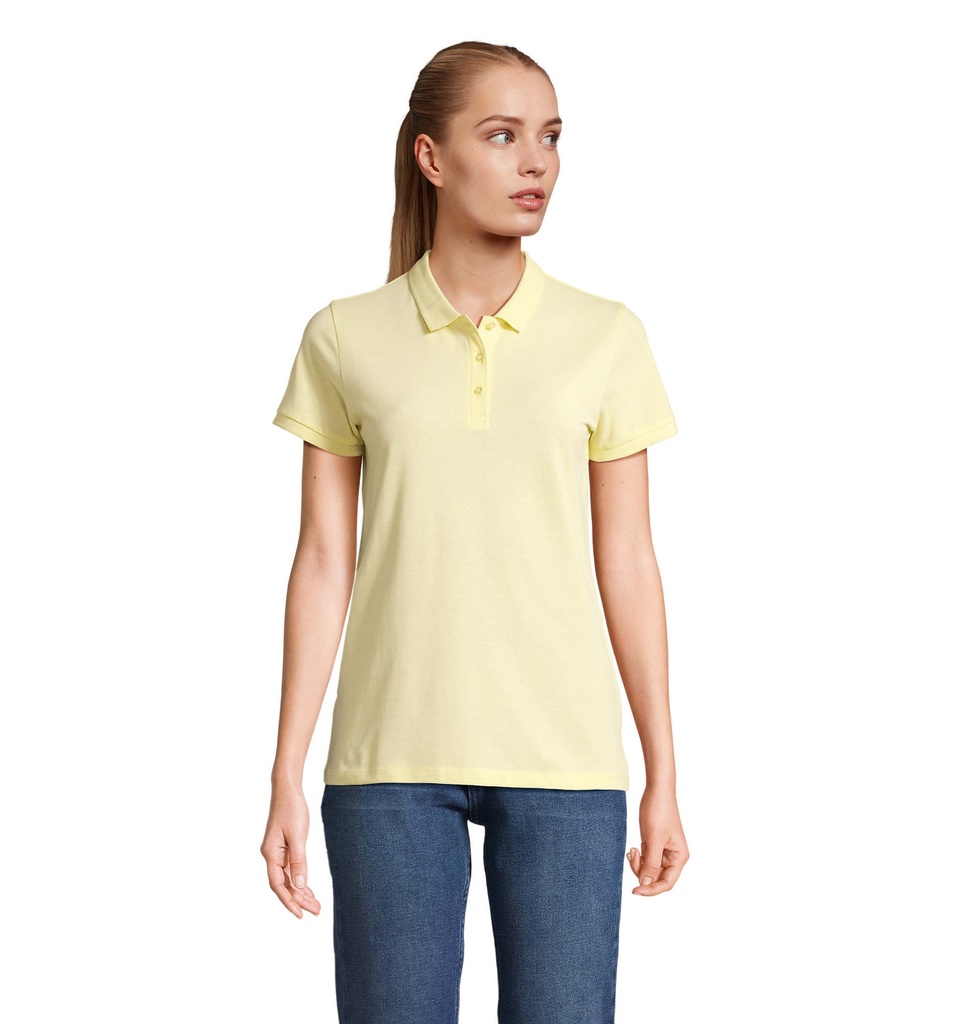 PLANET WOMEN polo 170g - Jasno Żółty