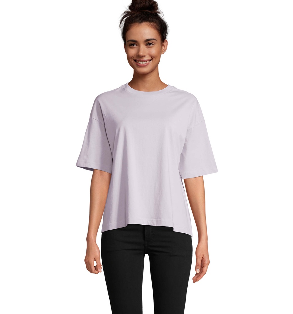 BOXY WOMEN T-SHIRT OVERSIZE S03807-LL - Lilac