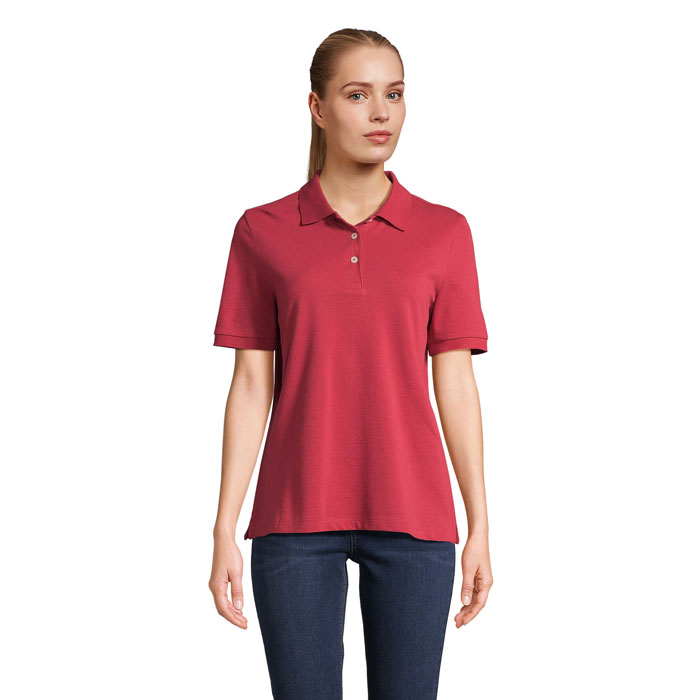 PACIFIC WOMEN POLO S04440-FR - Folk Red Twin