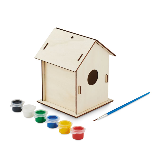 Drewniany domek dla ptakow DIY MO2130-40 - Drewna