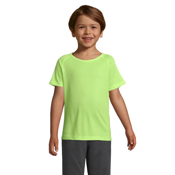 SPORTY Dzieciecy T-Shirt S01166-NE - Neon Yellow