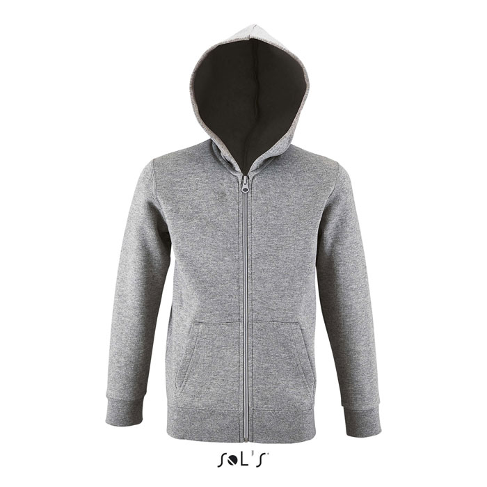 STONE Dzieciecy hoodie S02092-GY - Szary Melanz 2