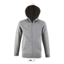 STONE Dzieciecy hoodie S02092-GY - Szary Melanz 2