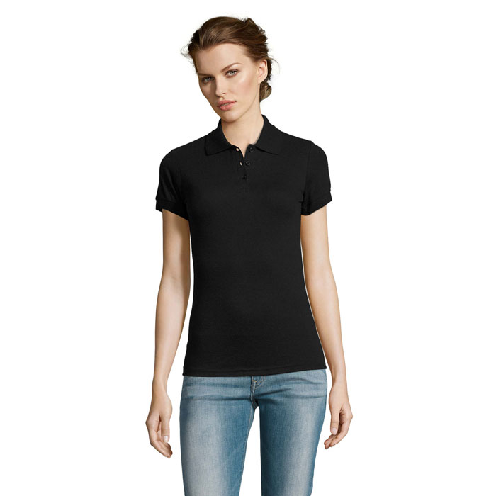 PRIME Damskie POLO 200g S00573-BK - Czarny