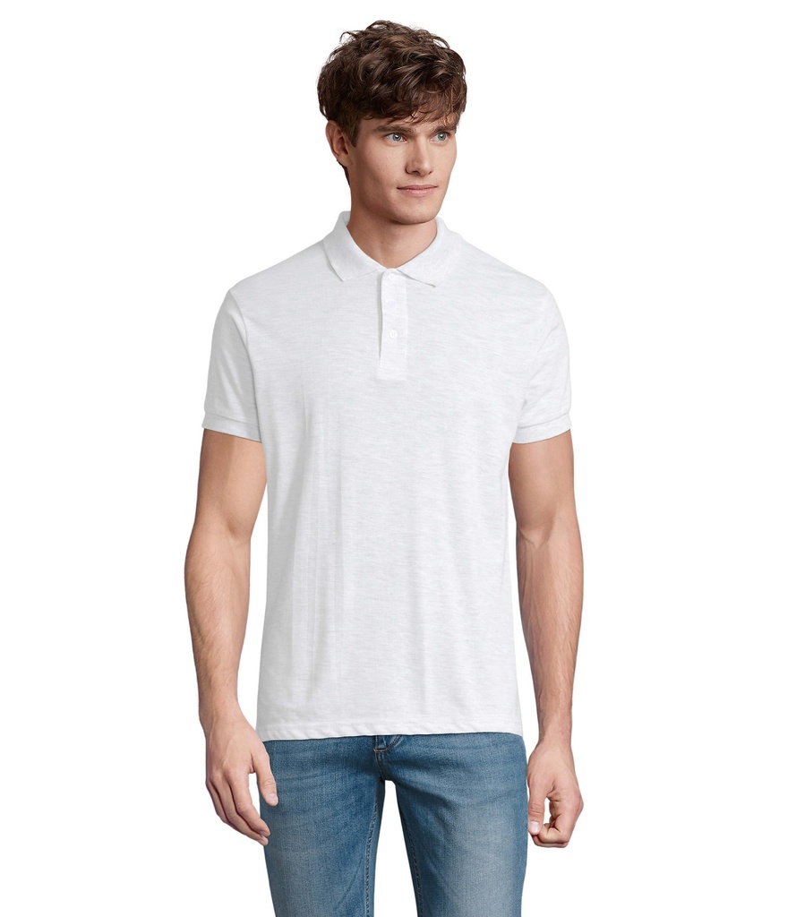PRIME Meskie polo 200g S00571-AS - Popiol