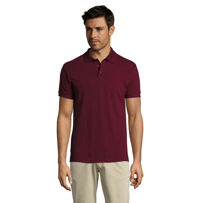 PRIME Meskie polo 200g S00571-BG - Burgundy