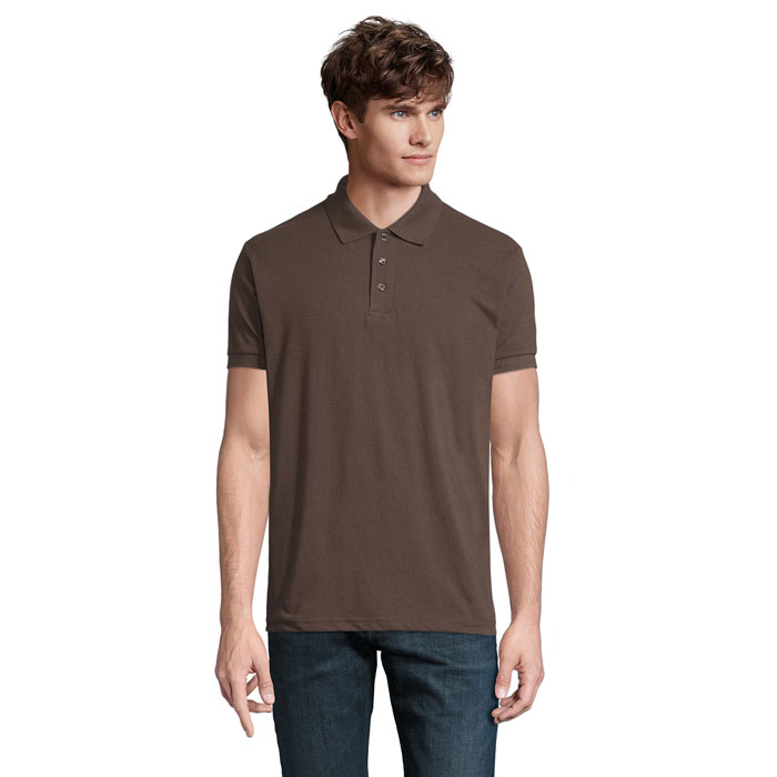 PRIME Meskie polo 200g S00571-CH - Chocolate