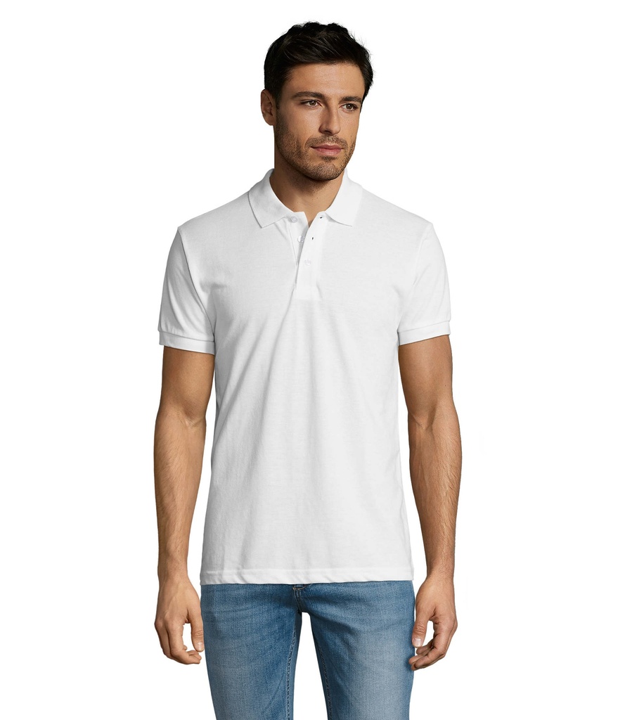 PRIME Meskie polo 200g S00571-WH - Bialy