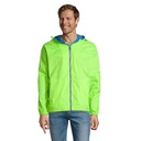 SKATE LINED WINDBREAKER S01171-GP - Neon Lime/Royal Blue