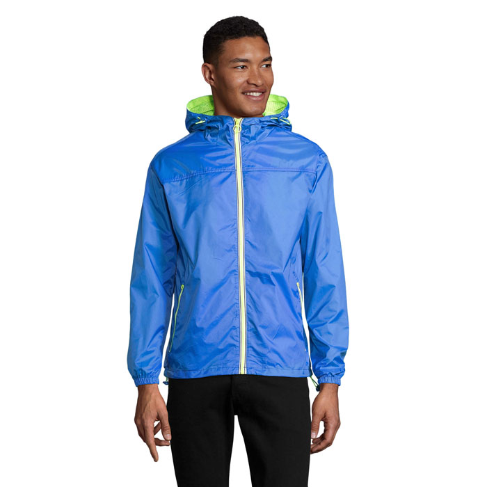 SKATE LINED WINDBREAKER S01171-DZ - Royal/Neon Yellow